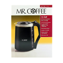 Mr. Coffee Decanter 12 Cups Black: APD13