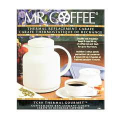Mr. Coffee Decanter 8 Cups White Double Wall Insulation: CT80