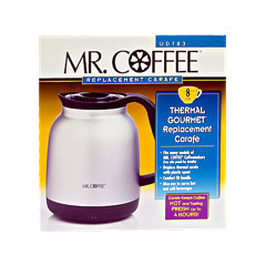 Mr. Coffee Decanter 8 Cups Black Thermal Gourmet Carafe: UDT83