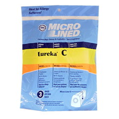 Made To Fit Type C Micro Filtration Vacuum Bags For Eureka Vacuum 3Pk