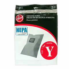Hoover Type Y Genuine HEPA Vacuum Bags For Hoover 2Pk: 4010801Y