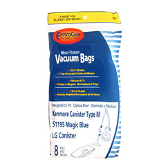 Made To fit Style M, 20-51195 Magic Blue Kenmore Vacuum Bags