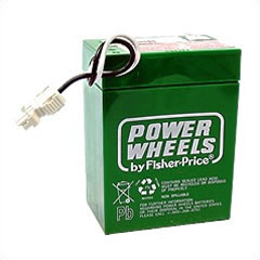 6V Power Wheels Red Battery Super 6 Volt 00801-0712 Fisher Price Mattel *NEW* 