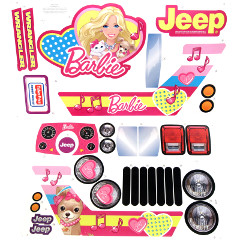 Power Wheels CBF64 Barbie Jeep Decal Sheet #CBF64-0310A