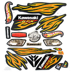 Power Wheels W4716 Kawasaki Hot Wheels KFX Decal Sheet #W4716-0321