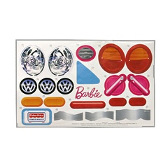 Power Wheels Barbie Volkswagen Decal Sheet W6209-0320