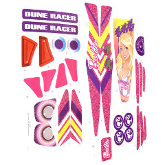 Power Wheels Y9367 Barbie Dune Racer Decal Sheet #Y9367-0320