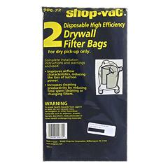 Shop Vac 10-14 Gallon Vacuum Bags for Fine Dust Like Drywall 2Pk:906-72-00