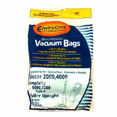 Made To Fit Type A Vacuum bags For Simplicity 5000 And 6000 Series 6Pk