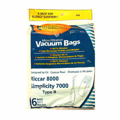 Made To Fit Type B Vacuum bags For Simplicity 7000 Series Vacuums 12Pk