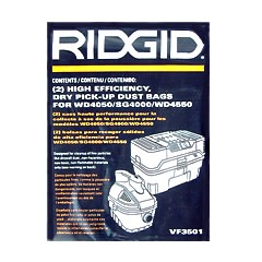 Ridgid VF3501 Vac Vacuum Bags